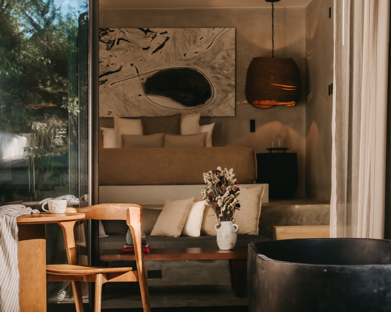 ESH ONE BEDROOM VILLA + EXTERIOR BATHTUB offers a serene setting for introspection and rejuvenation, Exterior bathtub, Private garden, Stunning jungle views, Semi exterior double rain shower, A/C, Wi-Fi